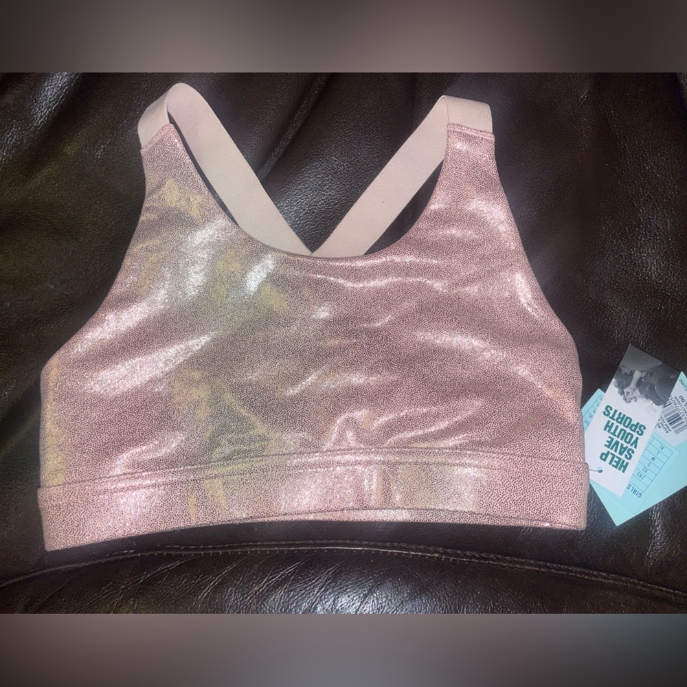 Cute workout pink sparkly outfit for girls